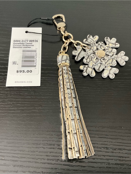 Brahmin Accessories - Brahmin Snowflake Tassel CHROME MELBOURNE 3-D Snowflake Purse Charm